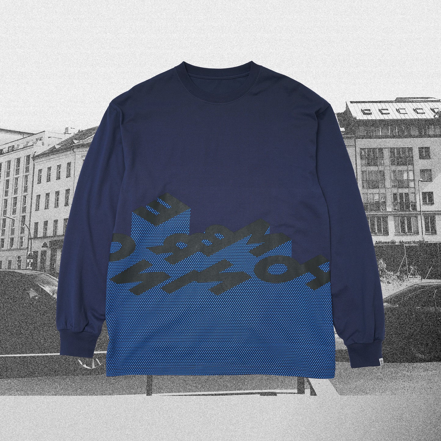 L/S PRINT TEE (BLOCK)