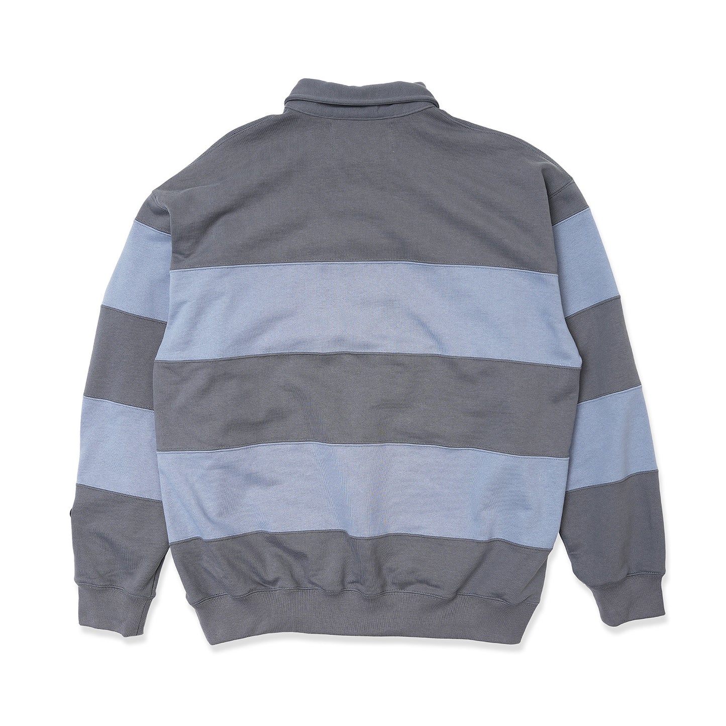 ROUND COLLAR STRIPE SWEAT SHIRT