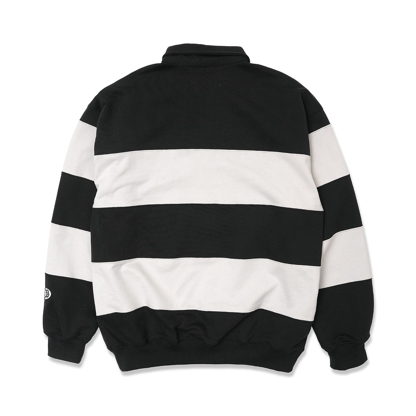 ROUND COLLAR STRIPE SWEAT SHIRT