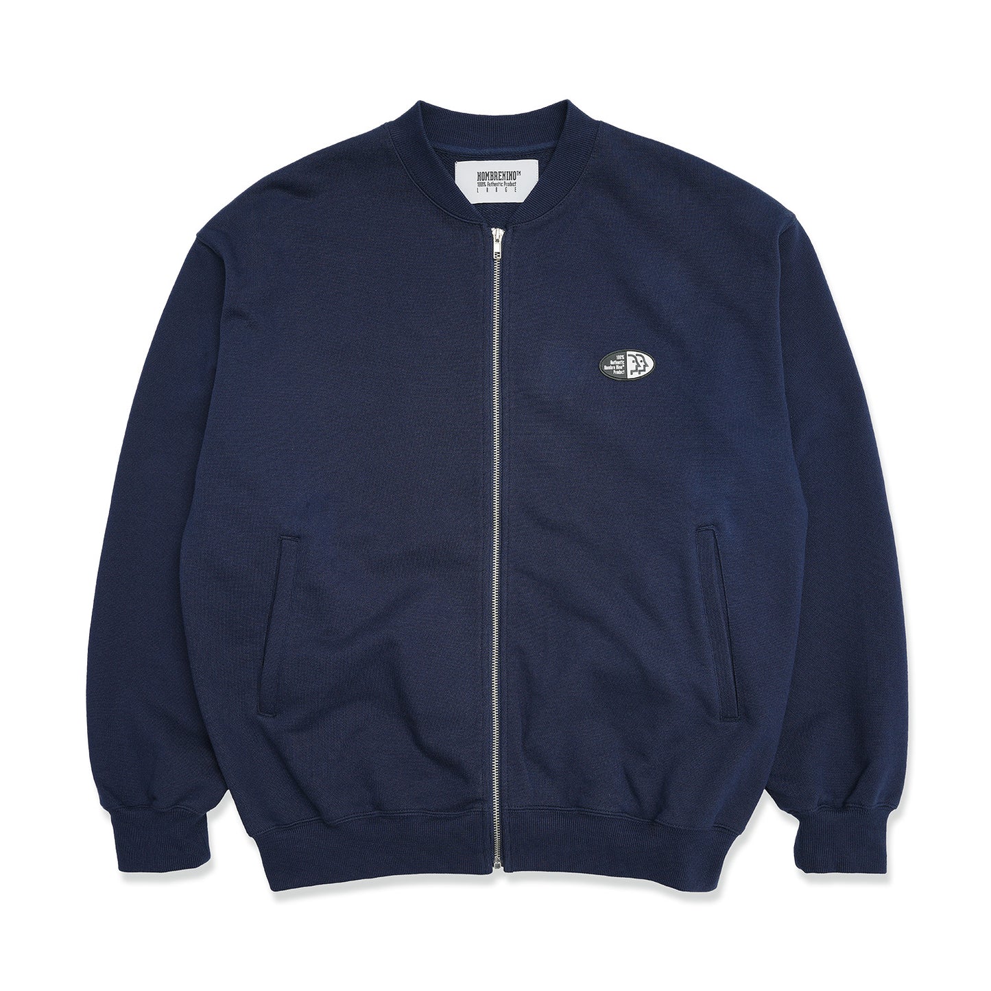 ZIP UP CREW NECK (RUBBER LOGO)