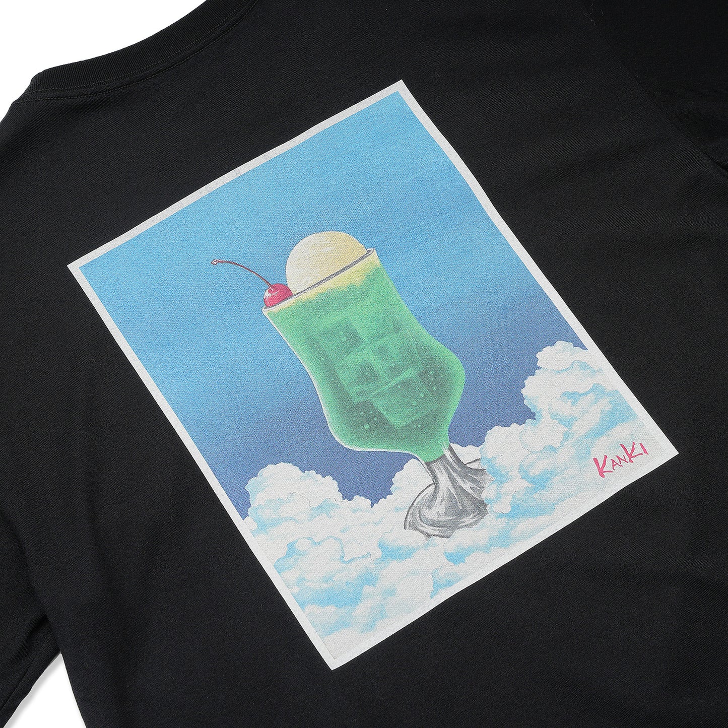 S/S PRINT TEE (CREAM SODA)