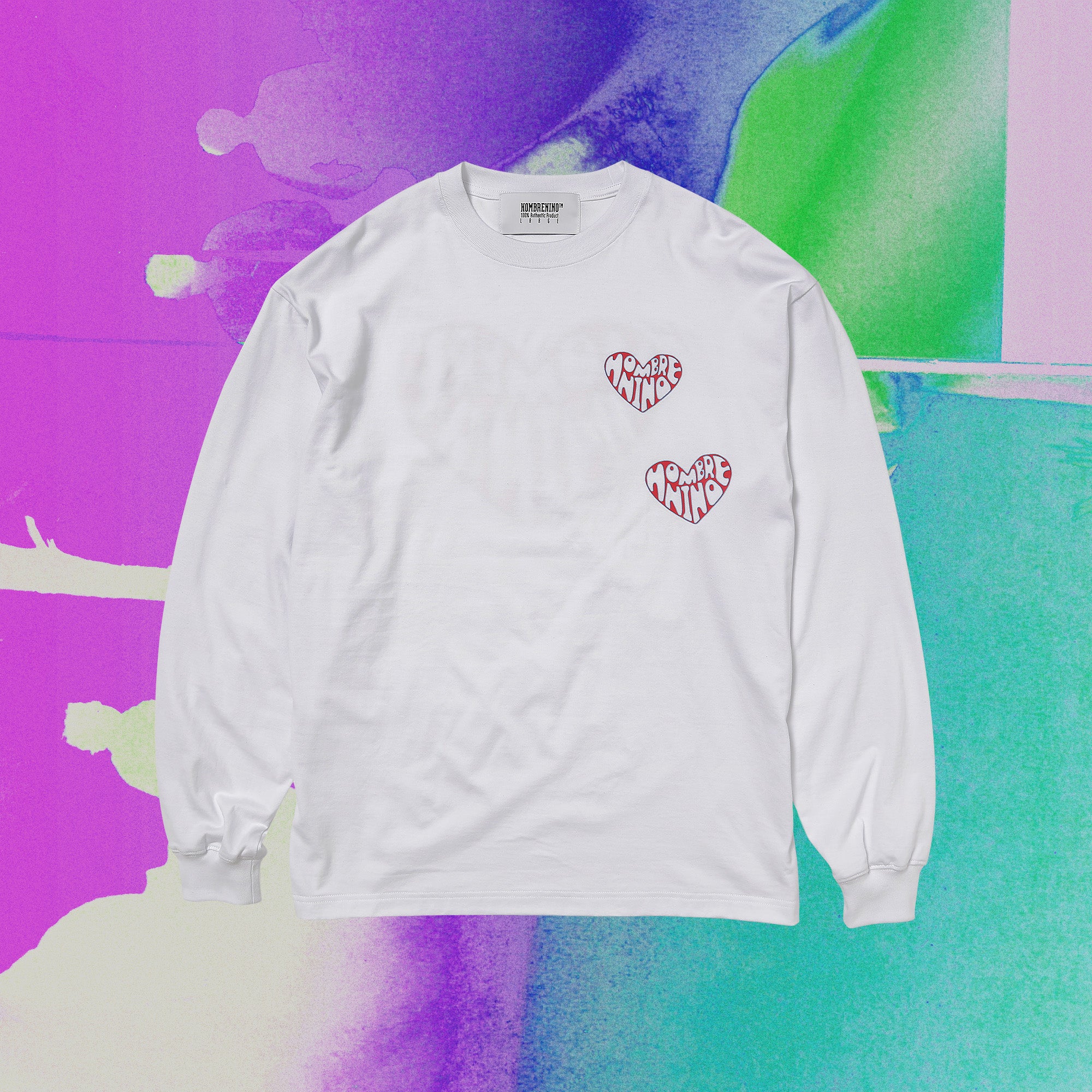 L/S PRINT TEE (HEART) – Hombre Nino