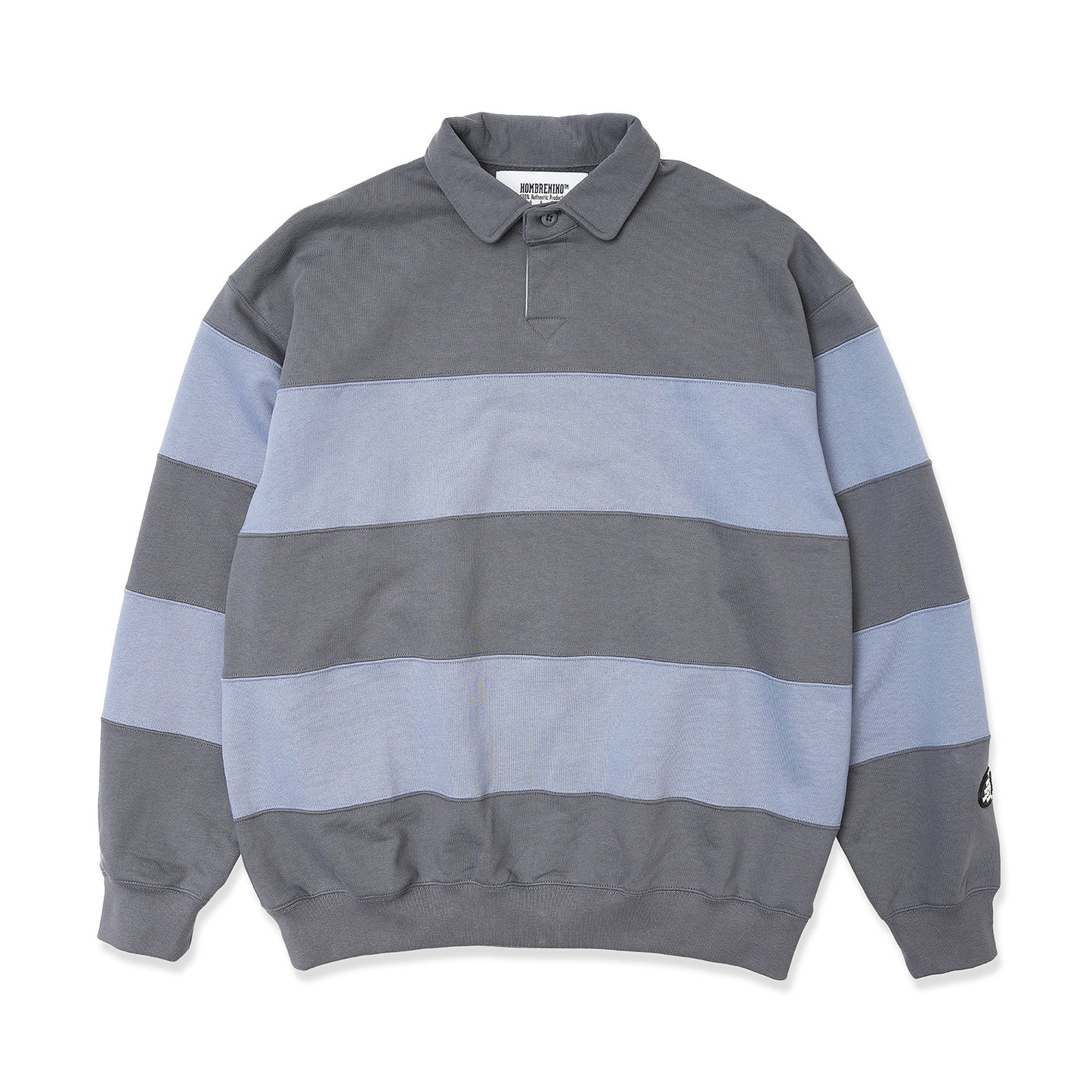 ROUND COLLAR STRIPE SWEAT SHIRT