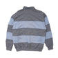 ROUND COLLAR STRIPE SWEAT SHIRT