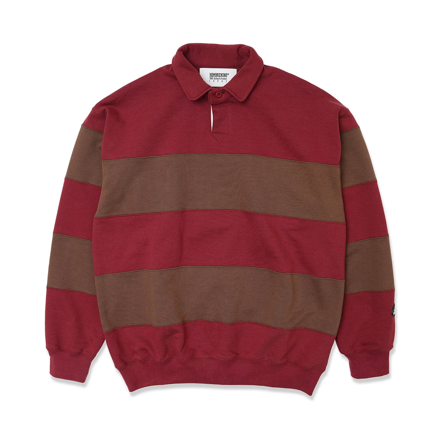 ROUND COLLAR STRIPE SWEAT SHIRT