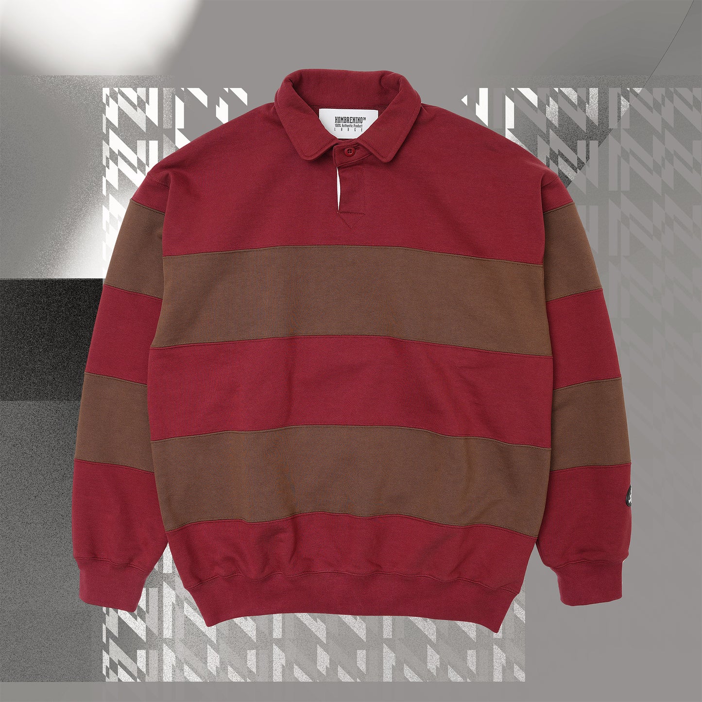 ROUND COLLAR STRIPE SWEAT SHIRT