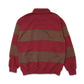 ROUND COLLAR STRIPE SWEAT SHIRT