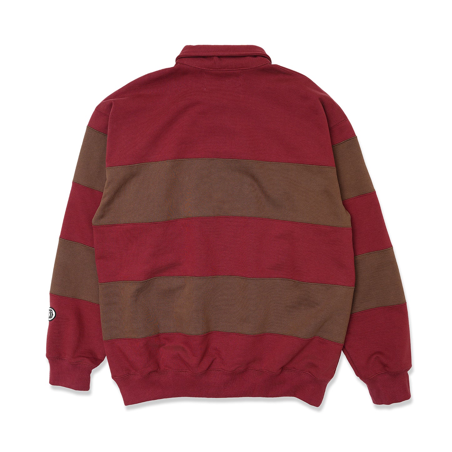 ROUND COLLAR STRIPE SWEAT SHIRT