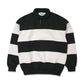 ROUND COLLAR STRIPE SWEAT SHIRT