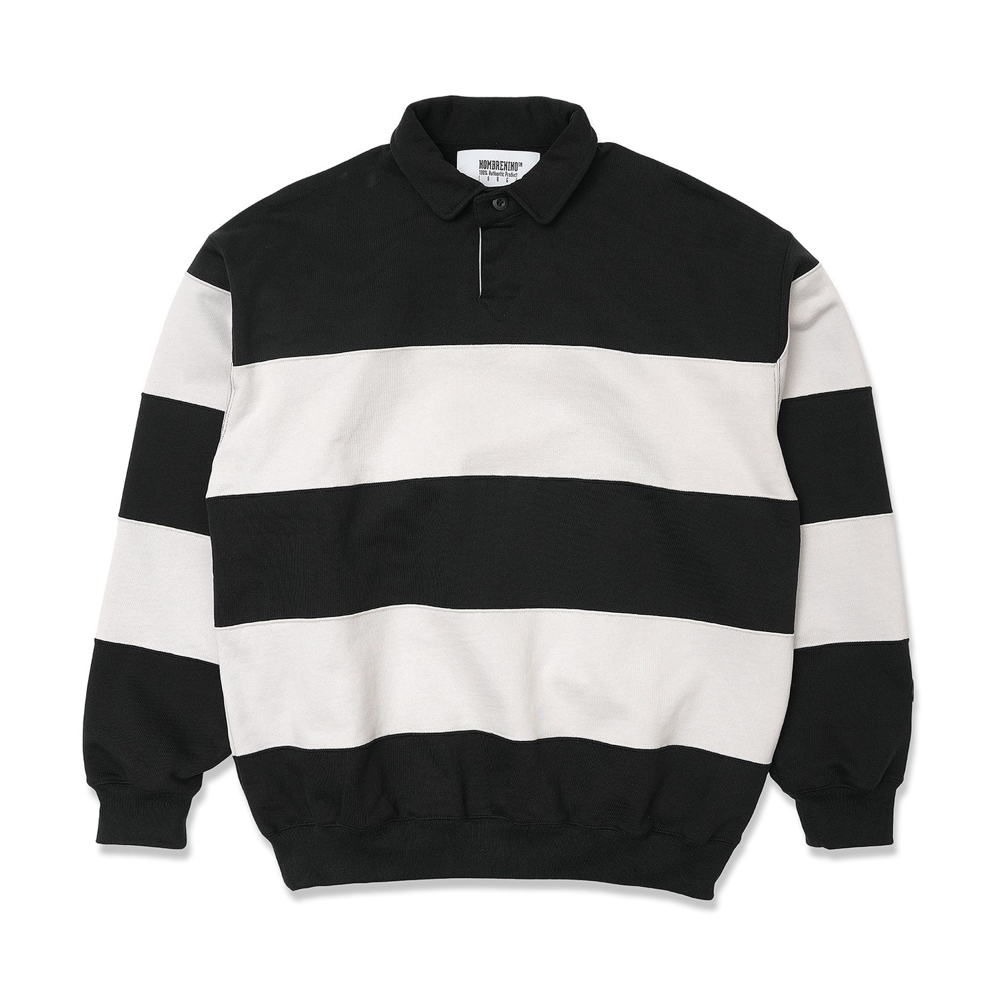 ROUND COLLAR STRIPE SWEAT SHIRT