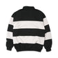 ROUND COLLAR STRIPE SWEAT SHIRT