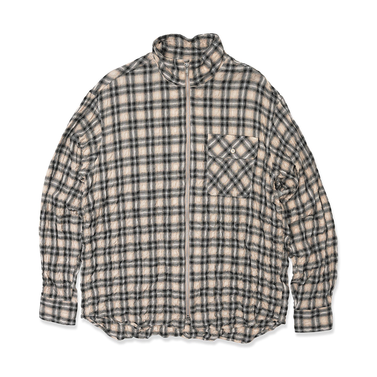 PLAID ZIP SHIRT