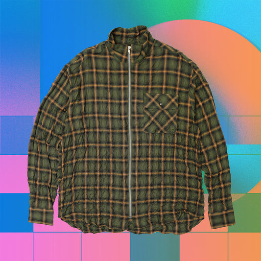 PLAID ZIP SHIRT