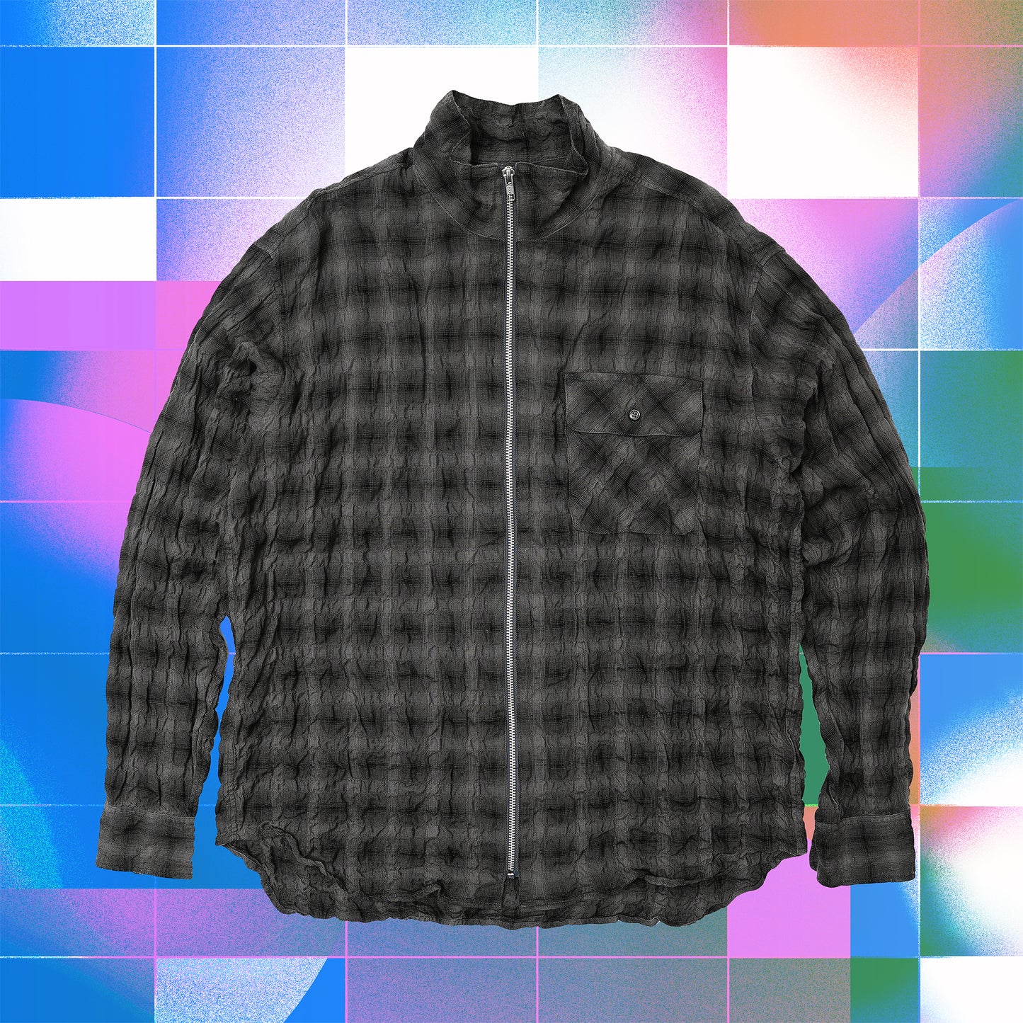PLAID ZIP SHIRT