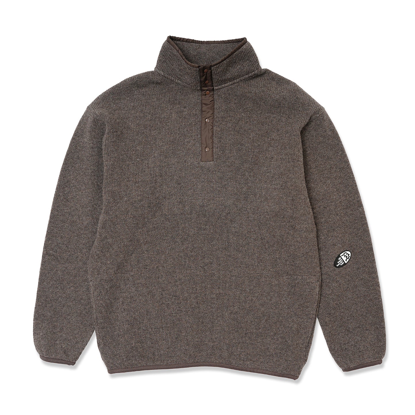 WOOL STAND COLLAR PULLOVER