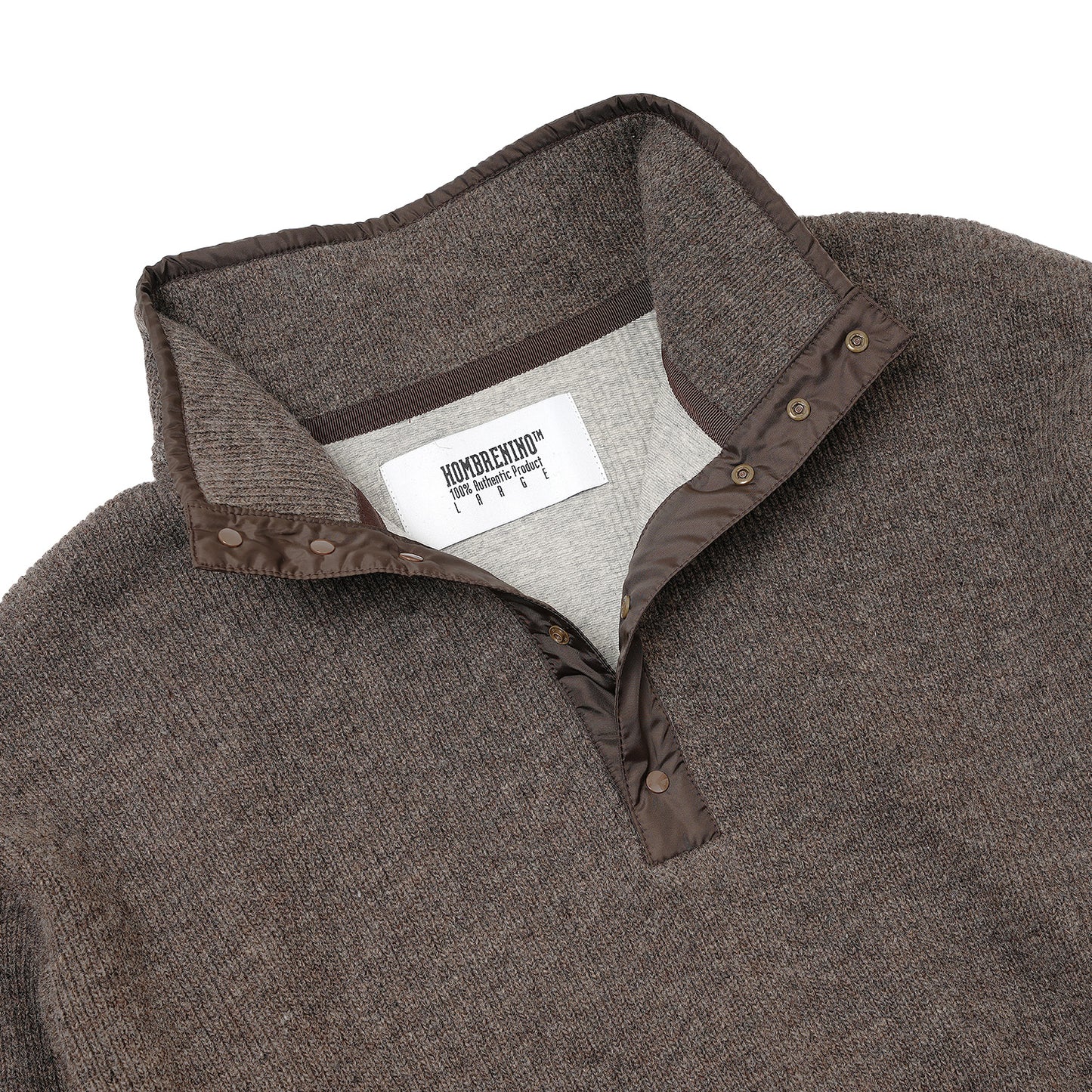 WOOL STAND COLLAR PULLOVER