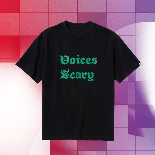 S/S PRINT TEE (VOICES SCARY)